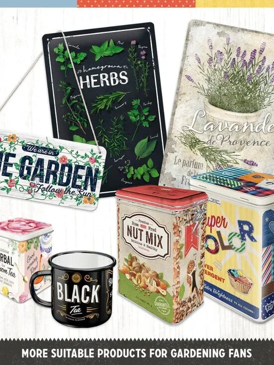 Retro storage tin box flat, 84.5 oz, Cookies 'n' Biscuits – Gift idea for your h - Picture 4 of 6